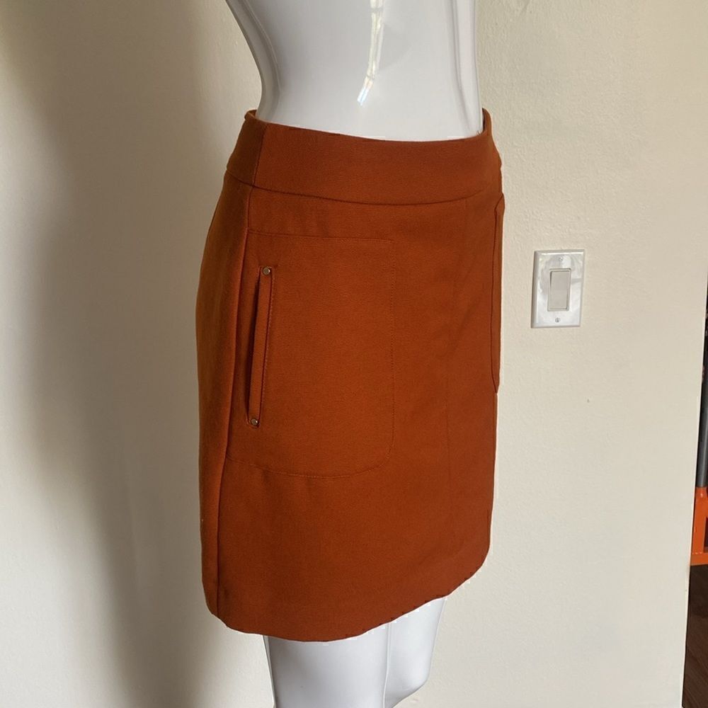 H&M Burnt Orange Mini Skirt Size 6 - Picture 3 of 10